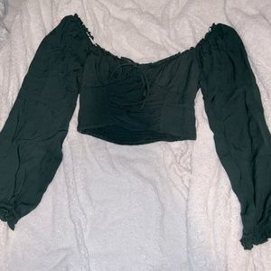 Cute Long Sleeve Crop Top